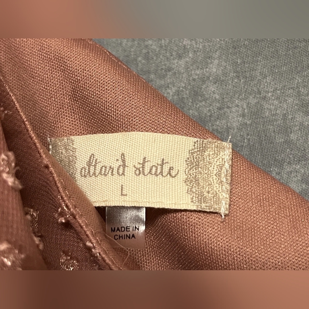 NEW Altar'd State Elegant One-Shoulder Brown Dress - Picture 4 of 8